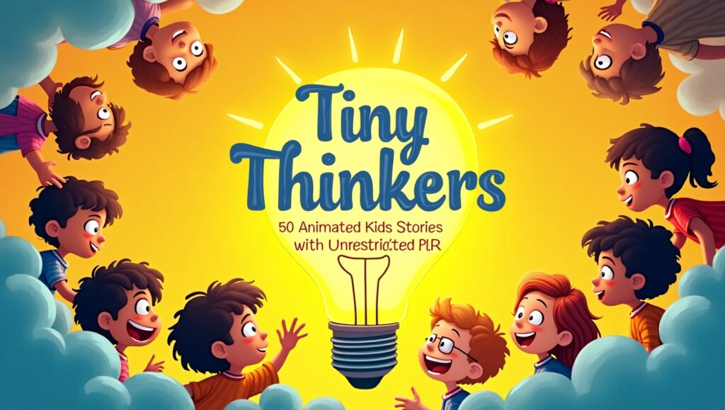 "Tiny Thinkers 50 Animated Kids Stories” with Unrestricted PLR screenshot